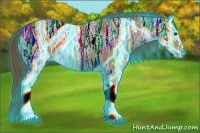 Horse Color:Thunderstruck Chestnut Ice Sabino Tobiano Rabicano