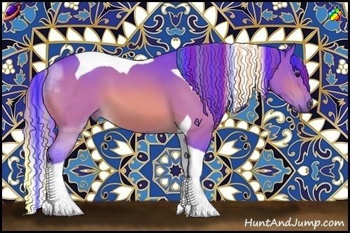 Horse Color:Painted Watercolor Bay Tobiano 