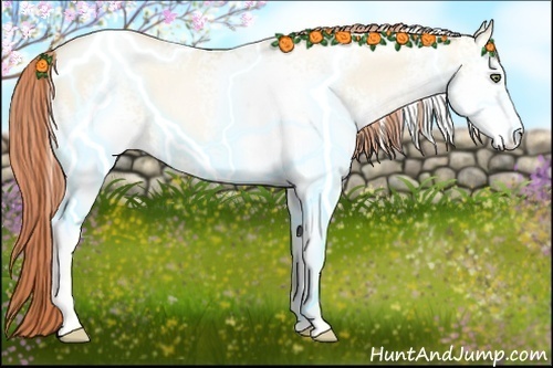 Horse Color:White Spotted Amber Cream Champagne Pearl Dun Sabino 