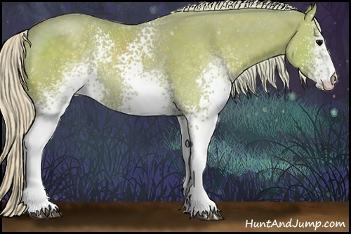 Horse Color:Watercolor White Spotted Silver Black 