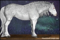 Horse Color:White Spotted Silver Black Chinchilla Ice 