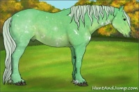 Horse Color:Watercolor White Spotted Silver Black 