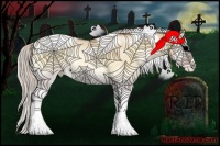 Horse Color:Silver Brown Pearl Onyx Splash Tobiano Frame Rabicano