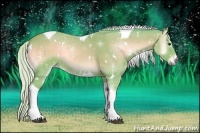 Horse Color:Watercolor White Spotted Silver Bay Onyx Tobiano