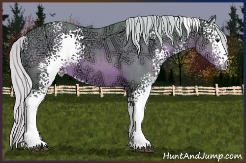 Horse Color:Watercolor White Spotted Silver Brown Ice 