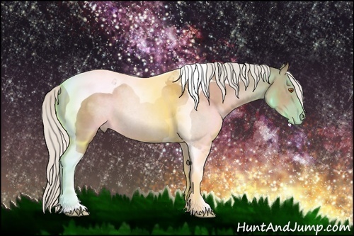 Horse Color:Silver Black Pearl Tobiano 