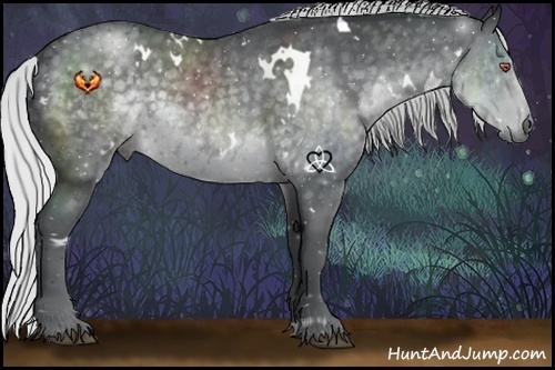 Horse Color:White Spotted Silver Blue Chinchilla Roan Rabicano 