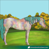 Horse Color:Painted Nacre Buckskin Pearl 