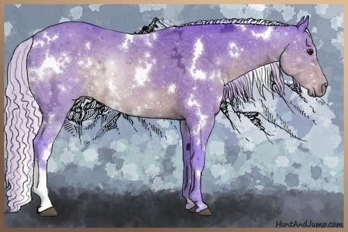 Horse Color:Watercolor White Spotted Silver Brown Ice 