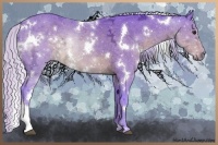 Horse Color:Watercolor White Spotted Silver Brown Ice