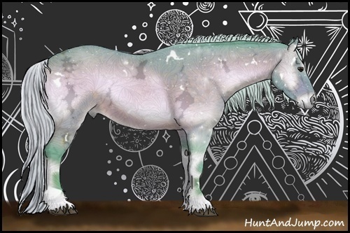 Horse Color:Watercolor White Spotted Silver Buckskin Ice Onyx Rabicano 
