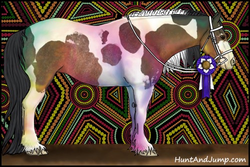 Horse Color:Brown Sabino Tobiano Rabicano 