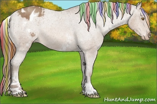 Horse Color:Painted White Spotted Sable Champagne Varnish Rabicano