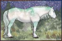Horse Color:Watercolor White Spotted Silver Blue Onyx Chinchilla
