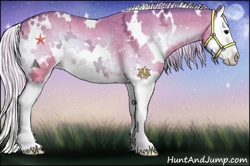 Horse Color:Watercolor White Spotted Silver Bay Ice Onyx Splash
