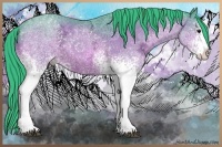 Horse Color:Watercolor White Spotted Bay Ice 