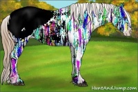 Horse Color:Liver Red Ice Roan Snowcap 
