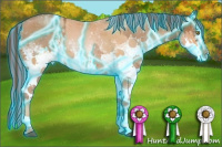 Horse Color:Painted Thunderstruck White Spotted Bay Pearl Splash and Gray Painted Thunderstruck White Spotted Bay Pearl Splash