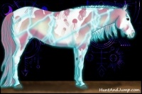 Horse Color:Thunderstruck Watercolor Red Onyx Splash Tobiano 