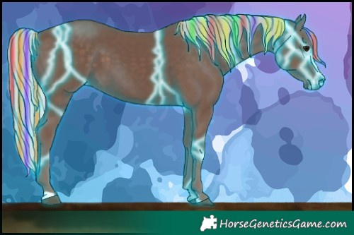 Horse Color:Painted Thunderstruck Silver Black