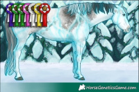 Horse Color:Thunderstruck White Spotted Brown Ice Sabino Splash