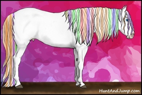 Horse Color:Painted Watercolor White Spotted Red Onyx Splash Varnish