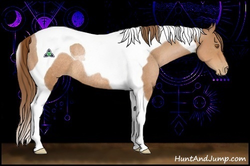 Horse Color:Brown Pearl Tobiano Rabicano 