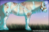 Horse Color:Thunderstruck White Spotted Red Onyx Varnish