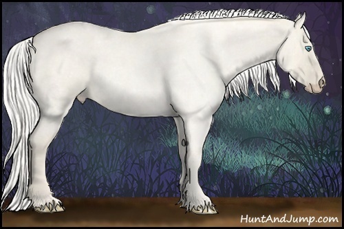 Horse Color:Silver Smoky Creme Roan Dun 