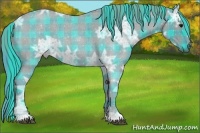 Horse Color:Watercolor Plaid Blue Ice Roan
