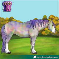 Horse Color:Nacre Watercolor Bay Onyx Sabino