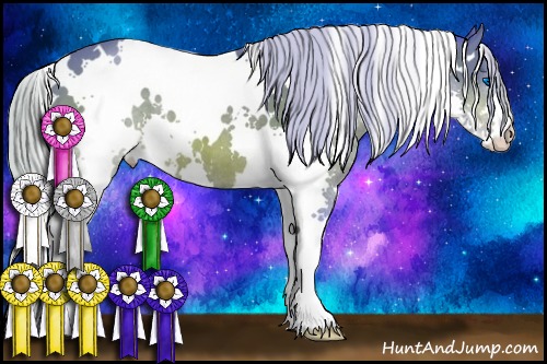 Horse Color:Watercolor White Spotted Silver Bay Splash 