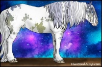 Horse Color:Watercolor White Spotted Silver Bay Splash