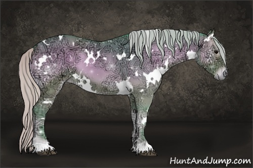 Horse Color:Watercolor White Spotted Silver Blue Onyx Ice 