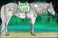 Horse Color:Liver Red Dun Ice Pearl Sabino Splash Tobiano  and White Spotted Silver Bay Chinchilla Ice Pearl Dun Sabino Splash 