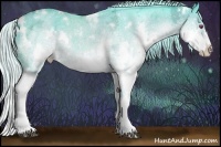Horse Color:Watercolor White Spotted Silver Blue Chinchilla Ice Roan Splash