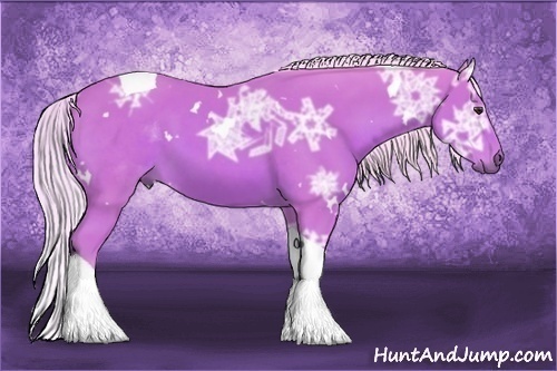 Horse Color:Watercolor White Spotted Silver Bay Ice Tobiano 