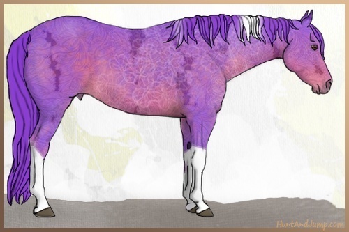 Horse Color:Watercolor Liver Chestnut Ice Tobiano 