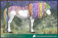 Horse Color:Painted Watercolor Silver Brown Ice Splash Tobiano