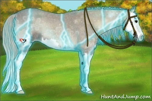Horse Color:Thunderstruck Silver Blue Onyx Ice Roan Splash 