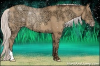 Horse Color:Silver Amber Champagne Ice Rabicano