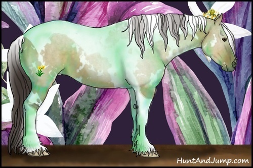 Horse Color:White Spotted Liver Red Dun Tobiano