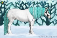 Horse Color:Painted Liver Red Roan Sabino 