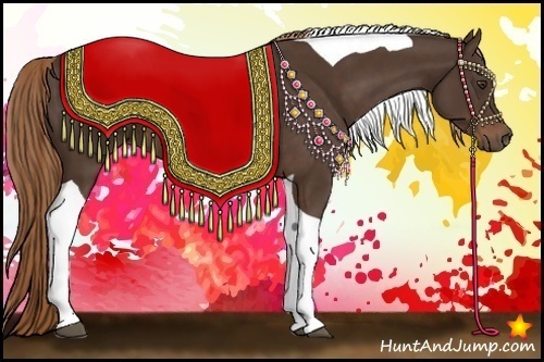 Horse Color:Liver Chestnut Tobiano