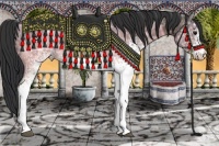 Horse Color:White Spotted Bay Ice