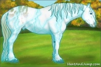 Horse Color:Thunderstruck Watercolor Red Onyx Roan Splash Varnish