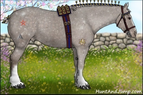Horse Color:White Spotted Silver Black Varnish 