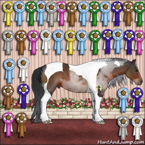 Horse Color:Brown Tobiano