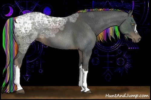 Horse Color:Painted Liver Chestnut Ice