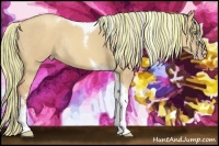 Horse Color:Painted Silver Classic Champagne Dun Tobiano Rabicano 